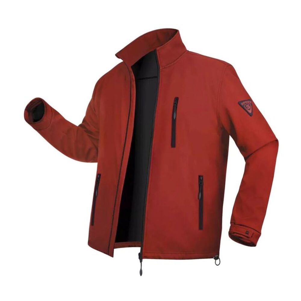 Atlas For Men Mens Water Repellent Sport Soft Shell Jacket / Brick Red